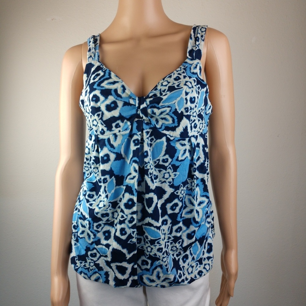 INC Artistic Summer Floral Top sz L EUC